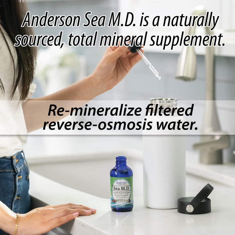 Anderson's Sea M.D. New Travel Size Concentrated Trace Mineral Drops, Ionic Electrolyte Magnesium Supplement, Aids in Muscle Cramps Joint Health, Liquid Magnesium, Easy to Take, 1 oz 1 Ounce - NewNest Australia