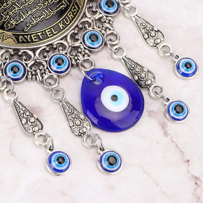 NewNest Australia - Biitfuu Blue Evil Eye, Turkish Blue Beads Amulet Delicate Blue Glass Ornament Home Protection Wall Hanging Decor for Lucky 