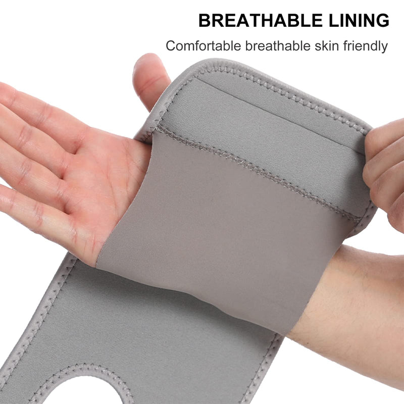 Wrist Splint Support Brace Compression Wrist Brace Elastic Adjustable Carpal Tunnel Support with Metal Strip for Sports, Fitness, Arthritis, Tendonitis One Size Single (Left Hand, Grey) Left Hand - NewNest Australia