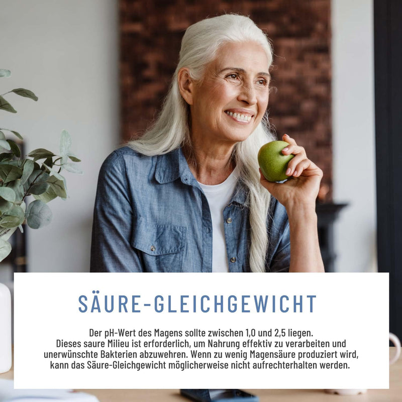 NATURTREU® Stomach Balance Betaine HCL Complex vegan - with pepsin, chamomile & chloride - support of stomach acid and digestion* - high-dose full-spectrum enzyme capsules - NewNest Australia