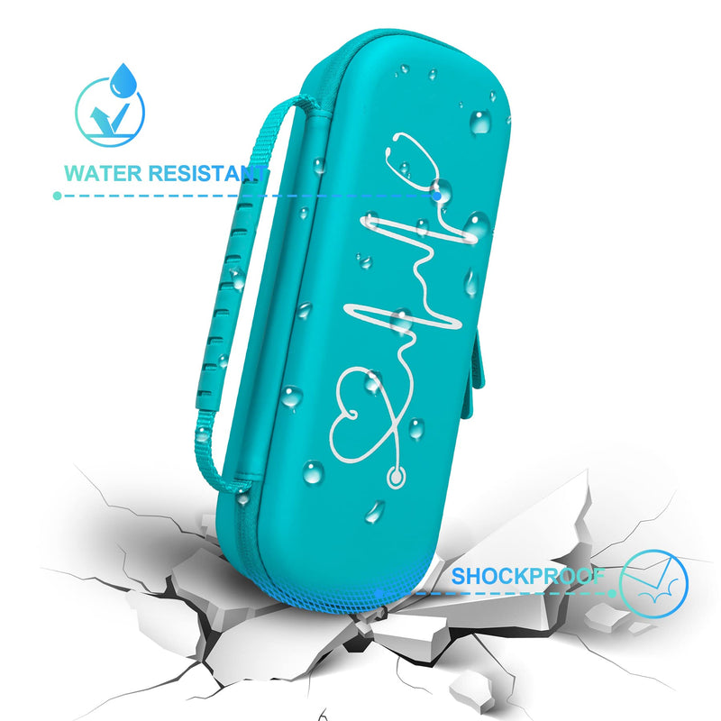 BOVKE Travel Stethoscope Case for 3M Littmann Classic III, Lightweight II S.E, MDF Acoustica Lightweight Stethoscopes, Mesh Pocket for Pen Lights, Medical Scissors and Nurse Accessories, Turquoise - NewNest Australia