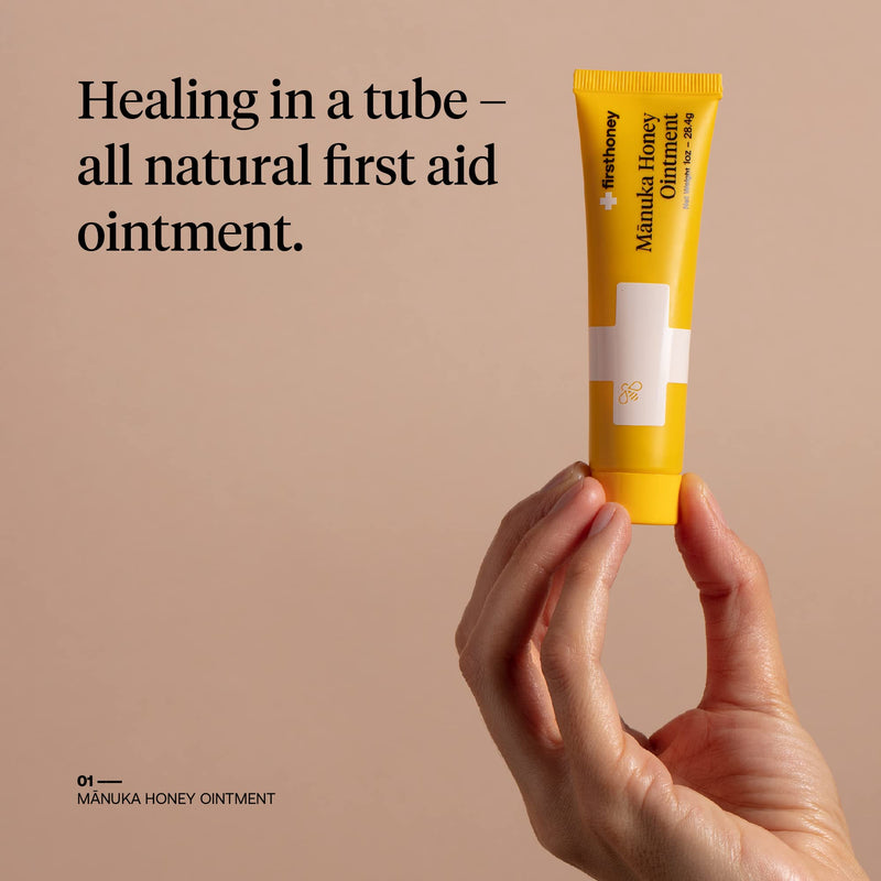FIRST HONEY Sterile Manuka Honey Ointment |100% Medical Grade Manuka Honey for Minor Burns, Wounds, and Cuts | Chemical-Free and Drug-Free|1 Ounce (Pack of 1) - NewNest Australia