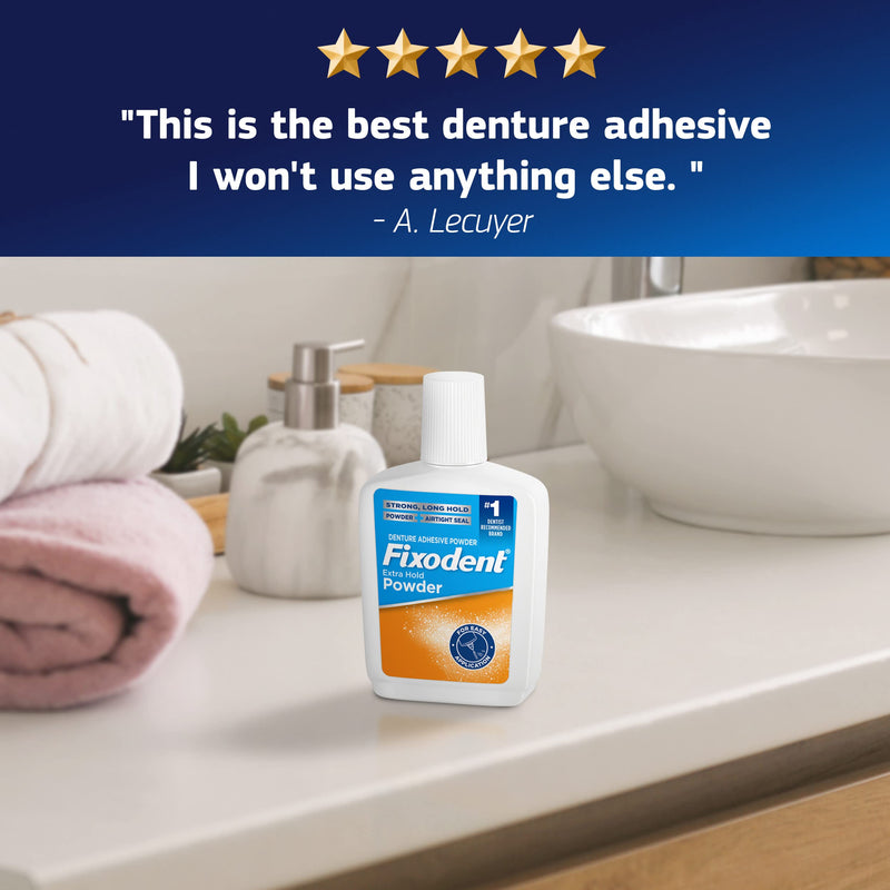 Fixodent Extra Hold Denture Adhesive Powder, 2.7 Ounce (Pack of 4) - NewNest Australia