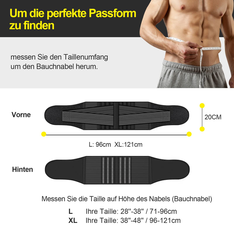 Trilink back bandage back strap for men and women back strap for relieving pain back bandage lumbar vertebra with reinforcement springs and double adjustment straps L - NewNest Australia