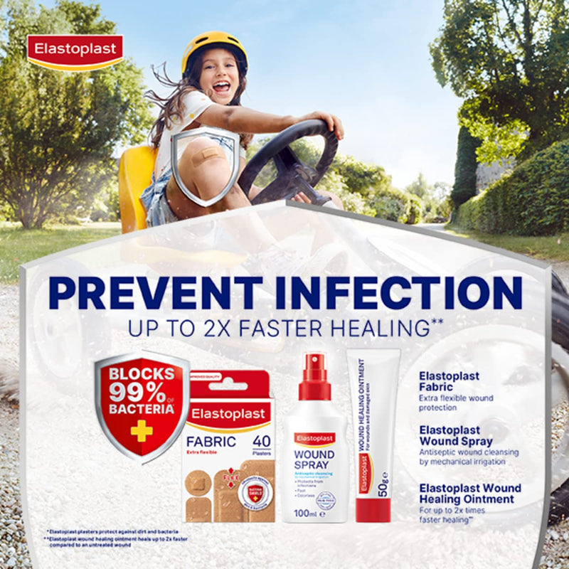 Elastoplast Water Resistant Plastic Plasters (10 x 10 Strips), Dirt and Water Resistant Plasters, Plasters Waterproof, First Aid Plasters 10 x 10 Strips - NewNest Australia