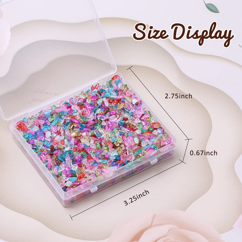 2 - 4MM Irregular Crushed Glass for Resin, Fragment Rock Tumbled Chip Crystal Quartz Pieces Sprinkles Chunky Glitter Shiny Nail Sequins Flakes for Nail Art Jewelry Making Home Decor Vase Filler Black - NewNest Australia