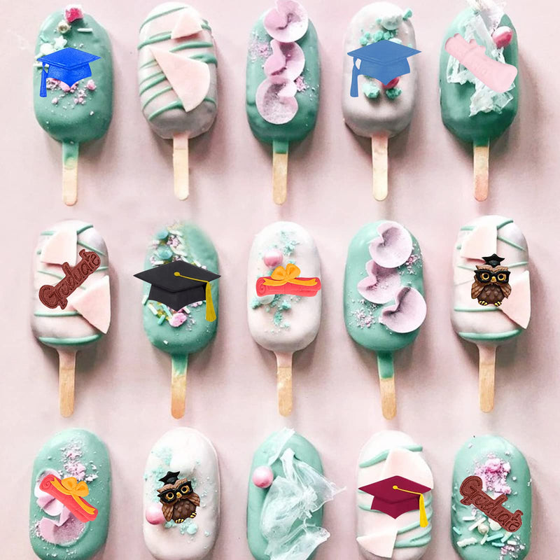 Bachelor Cap Fondant Moulds, Graduation Season Owl Awards Silicone Mould for Graduation Celebration Cake Cupcake Decorating, DIY Graduation Season Candy Chocolate Candy Craft Paste, Polymer Clay - NewNest Australia