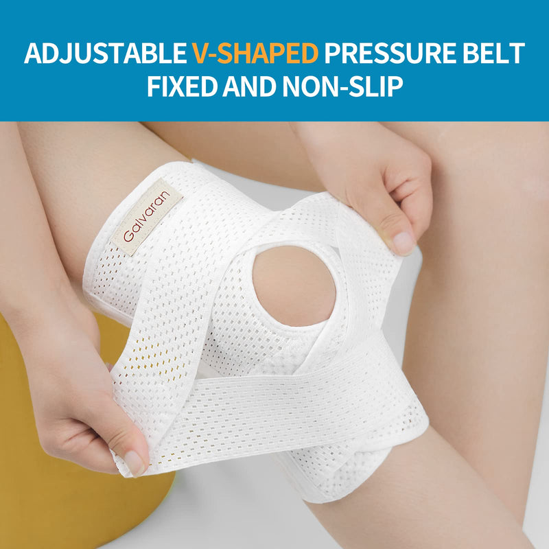 Galvaran Knee Brace with Side Stabilizers for Meniscal Tear Knee Pain ACL MCL Arthritis Injuries Recovery, Breathable Adjustable Knee Support for Men and Women Large White - NewNest Australia