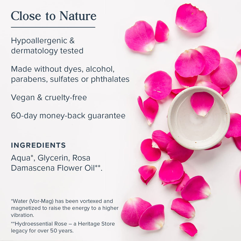 HERITAGE STORE Rosewater with Glycerin | Alcohol Free, 100% Pure Vegan | Benefits Skin, Hair & More | Facial Toner & Moisturizer | Mist Spray | 8 oz Single - NewNest Australia