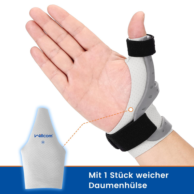 Willcom Universal Thumb Brace Left Right Breathable Silicone Thumb Bandage for Arthritis, Tendonitis, Sprains Thumb Saddle Joint Thumb Support (M) M - NewNest Australia