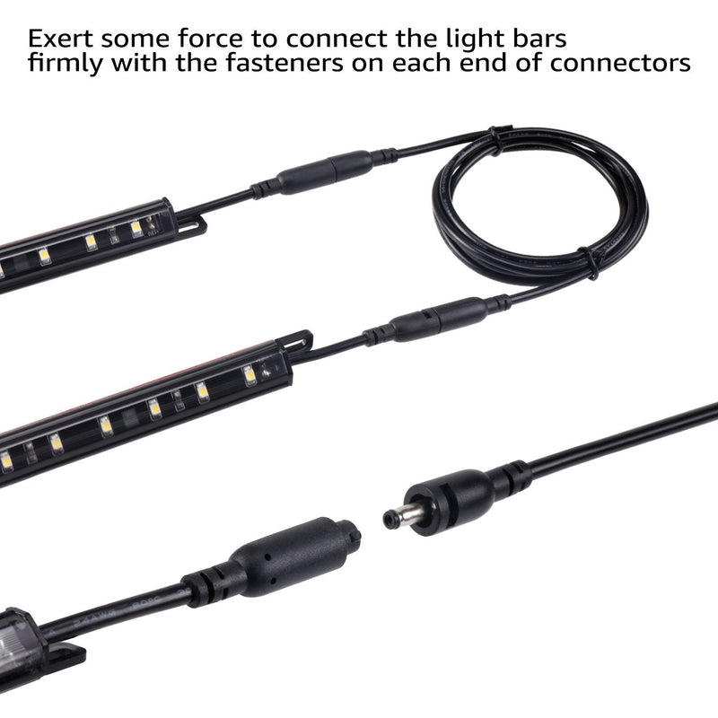 TORCHSTAR 39 Inches Interconnect Cable, Gun Safe Lighting Kit Extension Cable, Under Cabinet Light Extension Cord, LED Under Cabinet Lighting Accessories, Pack of 2 - NewNest Australia