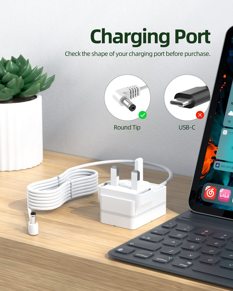 24V 1.5M AC Charger Fit for 100ml 120ml 150ml 200ml 300ml 400ml 500ml Essential Oil Diffusers/Aroma Diffuser Humidifier EK1858/Young Living Diffuser Power Supply Adapter Cord - NewNest Australia