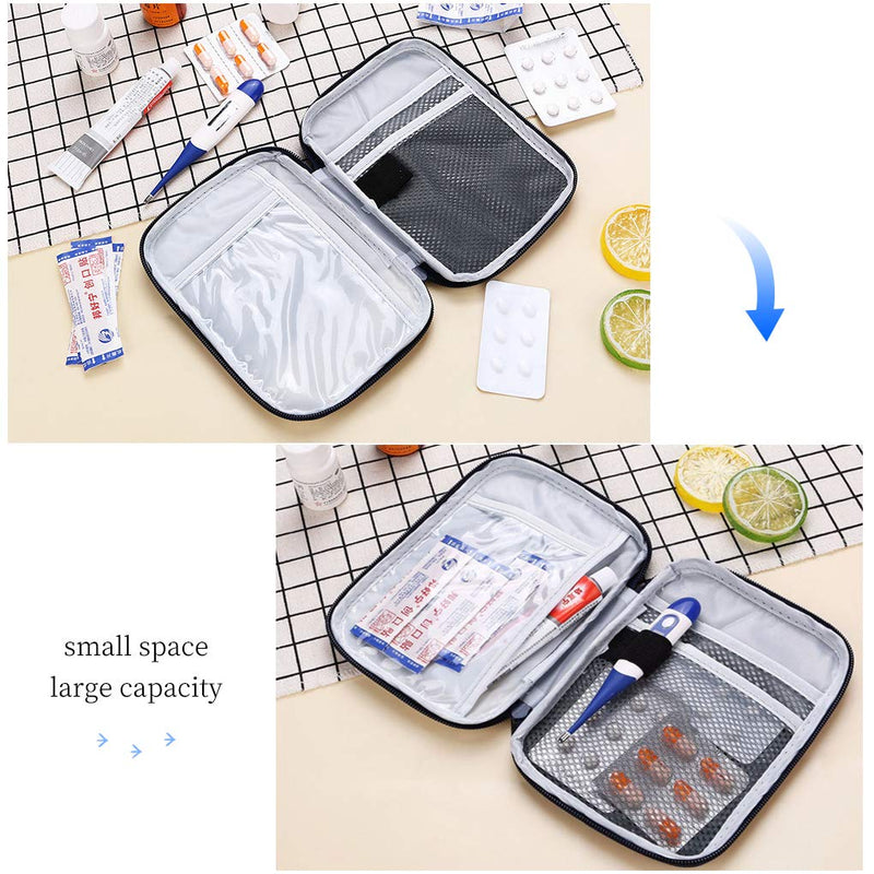 Travel Mini First Aid Pouch, Portable Mini First Aid Kit Storage Bag for Medicine Boxes WishLotus Medical Kits Empty Bag for Sports Camping Hiking Outdoor Activities Emergency (Red) Red - NewNest Australia