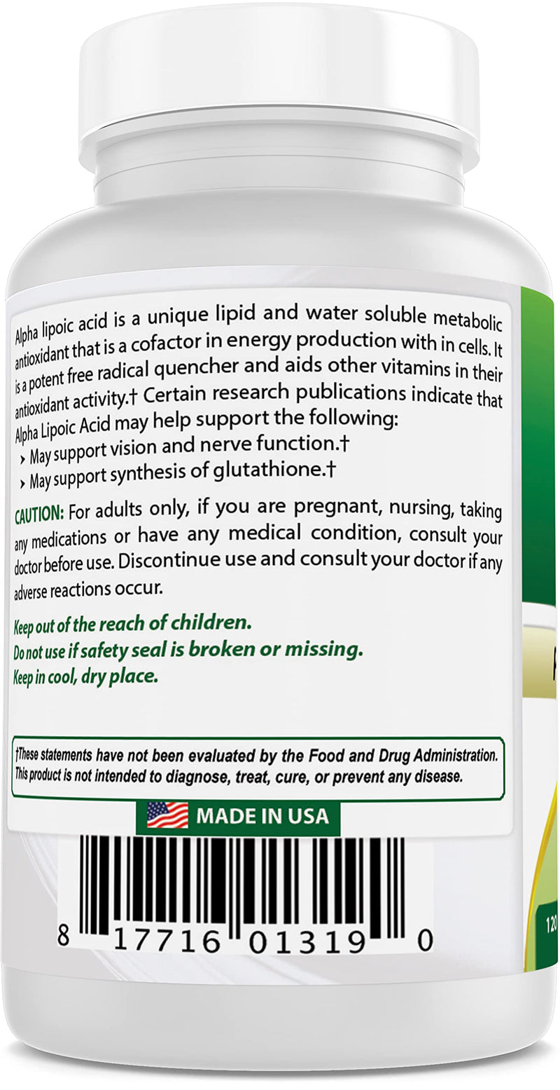 Best Naturals Alpha Lipoic Acid 200 Mg 120 Capsules 120 Count (Pack of 1) - NewNest Australia