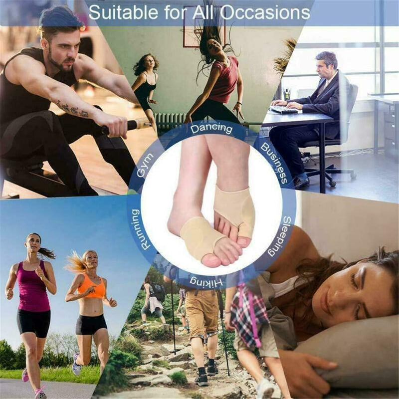 1 Pair Gel Toe Cuff Large Toe Cyst Foot Care Tool, Foot Pain Reliever Hallux Valgus Corrector Aid For Foot Care Kit, Toe Separator Spacer Straighteners Relief Large Toe Joint - NewNest Australia