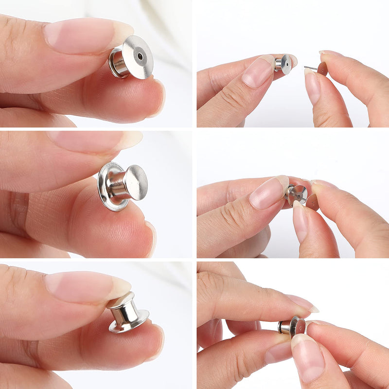10 Pieces Metal Pin Backs Locking Pin Keepers Locking Clasp 10 - NewNest Australia