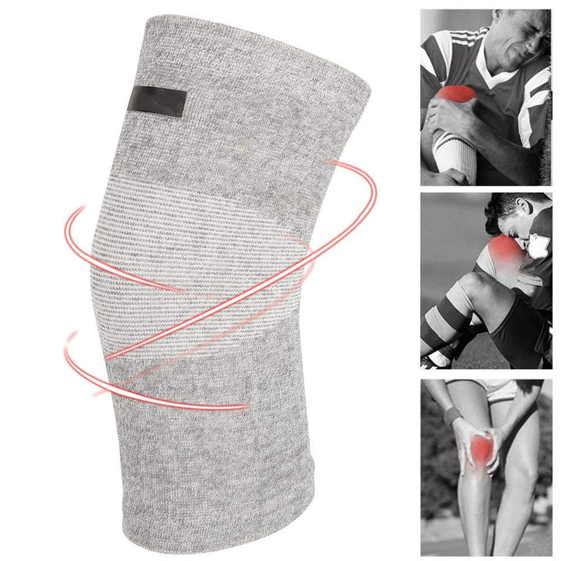 Keenso Sport Bamboo Charcoal Fiber Elastic Kneecap, Free Size Comfortable Knee Pads Protective Gear Sports Equipment - NewNest Australia