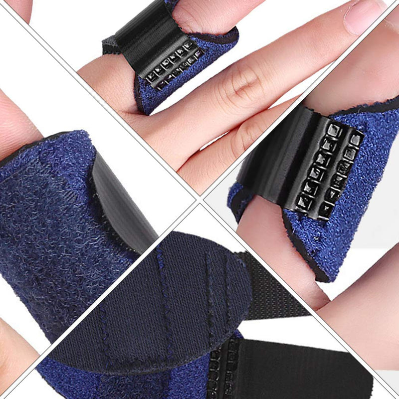 HEALLILY 2pcs Trigger Thumb Splint Finger Knuckle Brace Mallet Finger Protector Finger Support Sleeve for Tendon Release Pain Relief - NewNest Australia