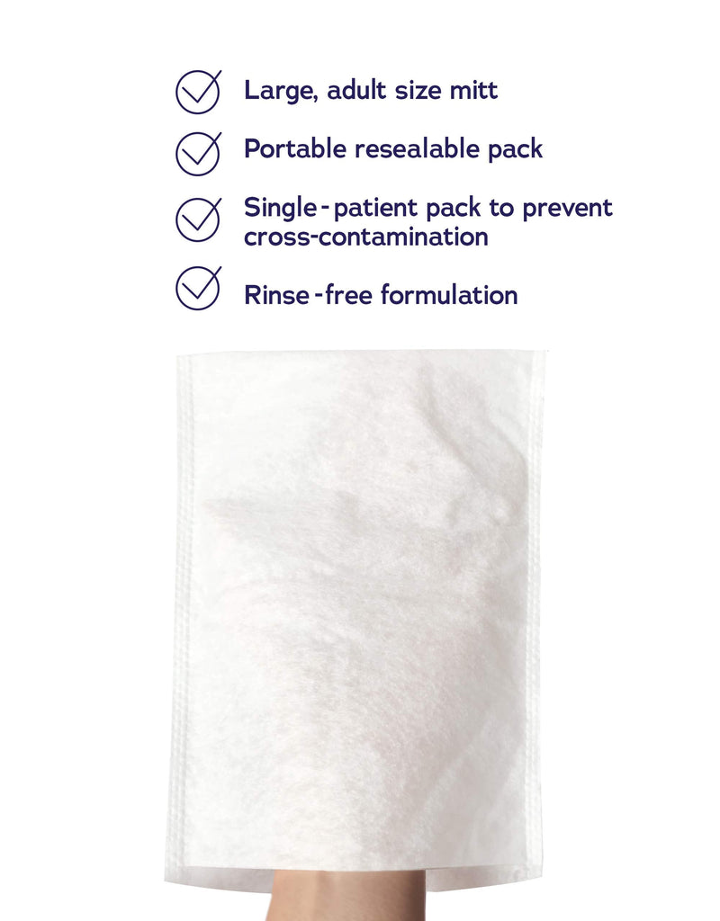 DYMACARE Advanced Continence Care Wash Mitts | Adult Fragrance-Free Premium Disposable Incontinence Skin Cleansing Cloths with Barrier Protection | 1 Pack (10 Mitts in Total) 1 Pack (10 mitts in total) - NewNest Australia