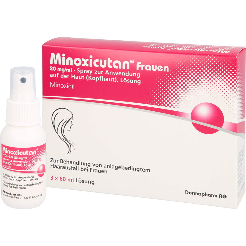 Minoxicutan Women 20 mg/ml Spray 3X60 ml for Full Hair - Stops hair loss, promotes natural hair growth - NewNest Australia