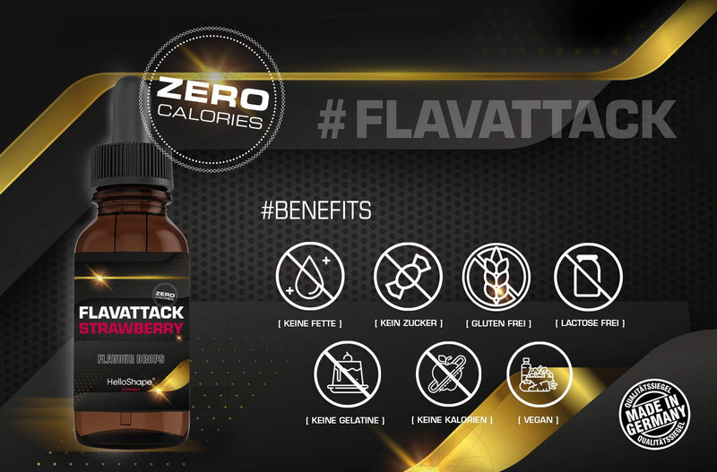 Flavor Drops Sugar-Free Set 2X 50 Ml - Raspberry & Cheesecake | Flavor Drops Without Calories For Sweetening With Pipette | Vegan | For Natural Yoghurt, Porridge Or Quark - Hello Shape - NewNest Australia