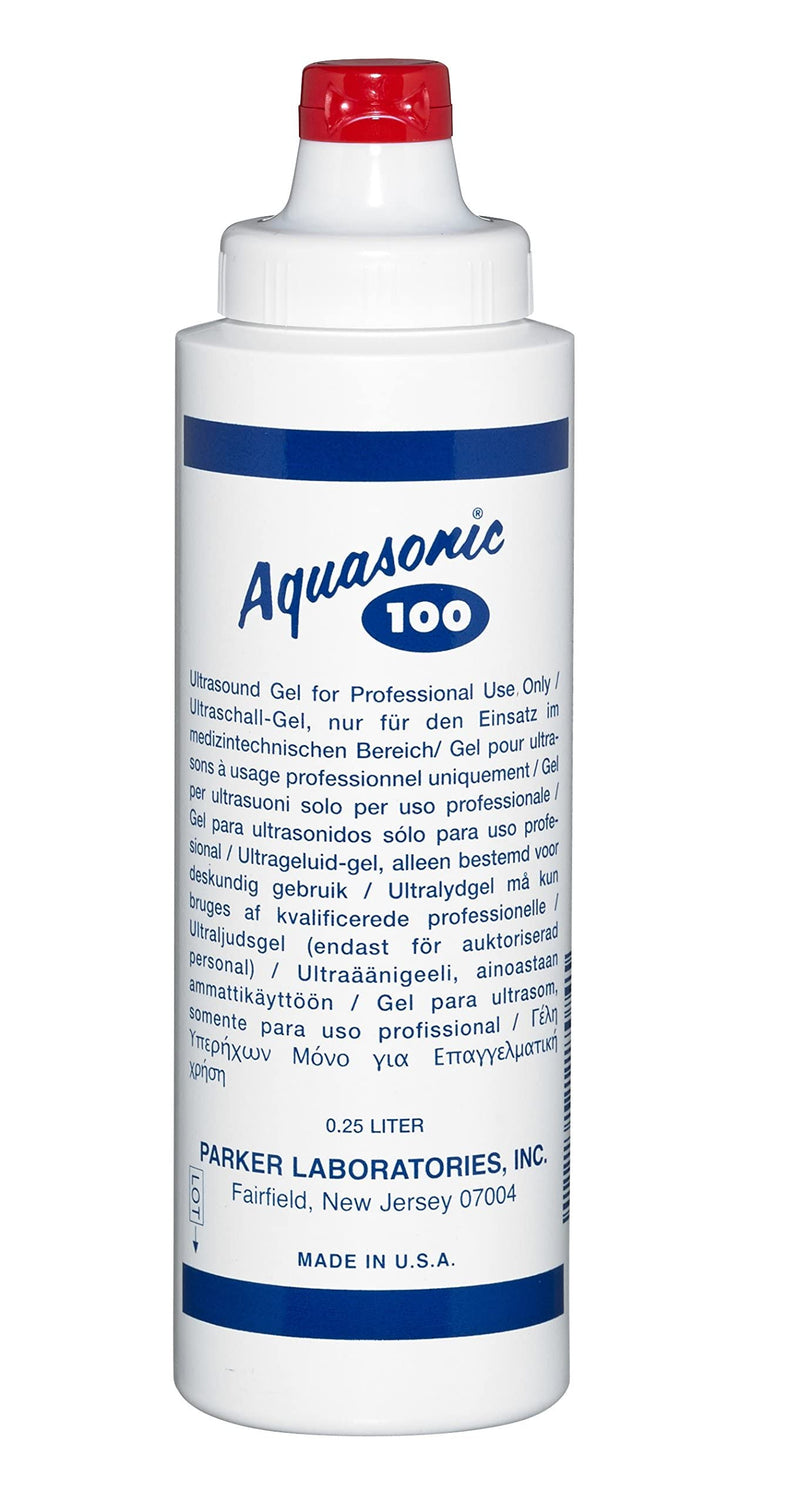 Parker Aqua Sonic 100 Ultrasound Gel, Ultrasonic Transmission Gel, Water Soluble Hypoallergenic Bacteriostatic, Non-Sensitising Gel for Therapeutic Medical Ultrasound and Beauty Application, 250ml - NewNest Australia