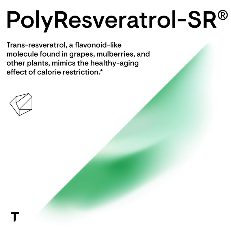 Thorne Research - PolyResveratrol-SR - Trans-Resveratrol Supplement for Healthy Aging - 60 Capsules - NewNest Australia