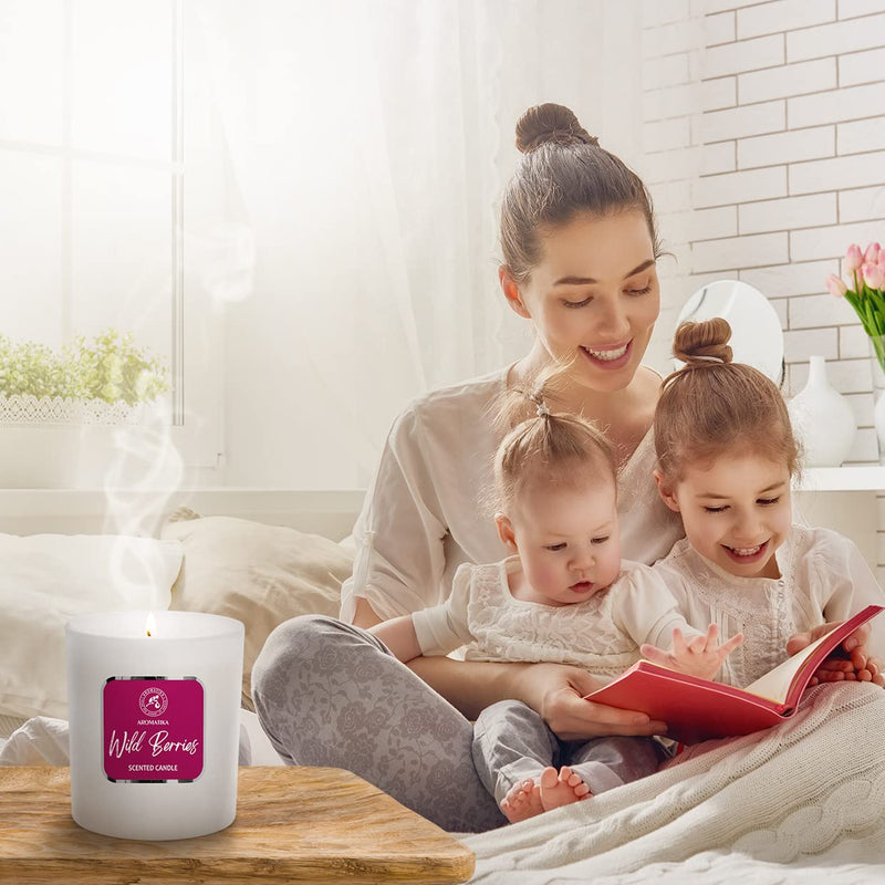 Wild Berries Scented Candle - Wild Berries Aroma - Fresh And Fruity Aroma - Scented Candles For Home - Beautiful Intense Fragrance - Candles For Room Fragrance - Aromatherapy - NewNest Australia