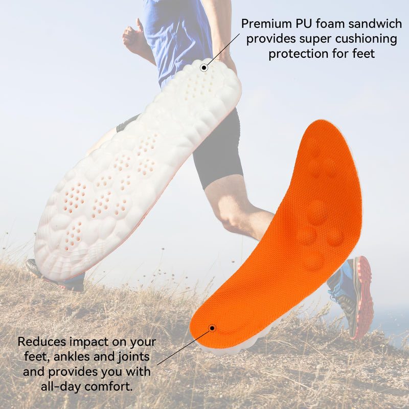 3 Pairs Orthopedic Insoles Women Men Arch Support Shoe Insoles Soft Breathable and Relieve Foot Pain for Flat Feet Plantar Fasciitis Suitable for Sports and Work Shoes Size 39-40 - NewNest Australia