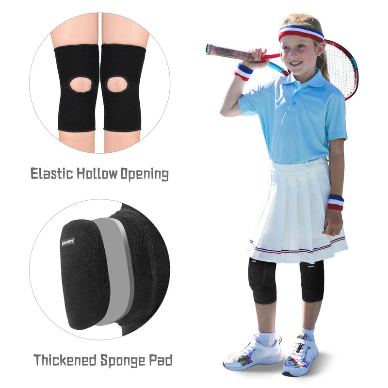 EULANT Knee Pads for Dancers Volleyball, Anti-Slip and Breathable Knee Brace for Kids Junior Youth, Professional Knee Support Sleeve for Yoga Basketball Football Gym Running Cycling Training Scooter Workout Sports S Black - NewNest Australia
