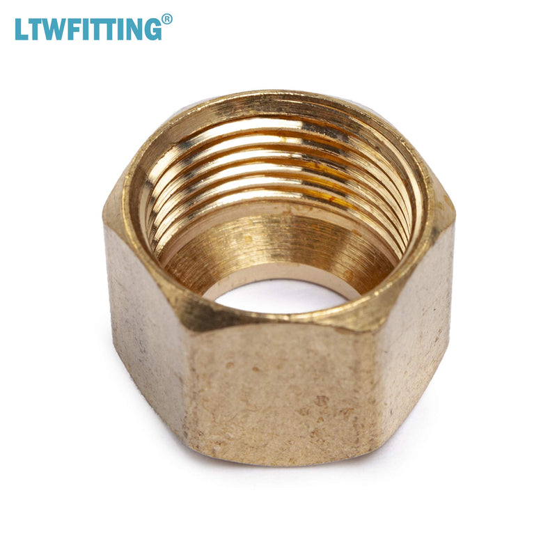 LTWFITTING 3/8-Inch Brass Compression Nut,Brass Compression Fitting(Pack of 25) - NewNest Australia