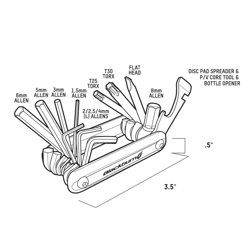 Blackburn Grid 13 or 8 Function Bike Muti Tool Grey Grid13 - NewNest Australia