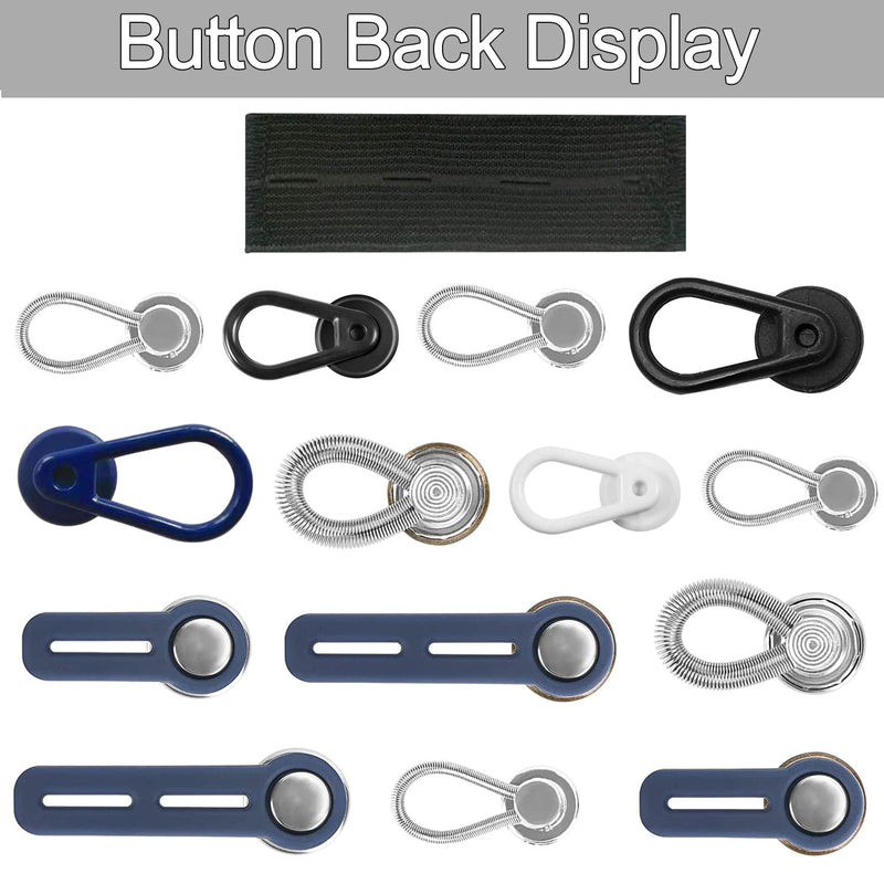 24 Pcs Extender Button Set, Flexible Adjustable Elastic Waist Extender Button, Comfy Invisible Collar Neck Extenders, No-Sew Extend Buttons for Women and Men's Pants Jeans Skirts Clothing Supplies - NewNest Australia