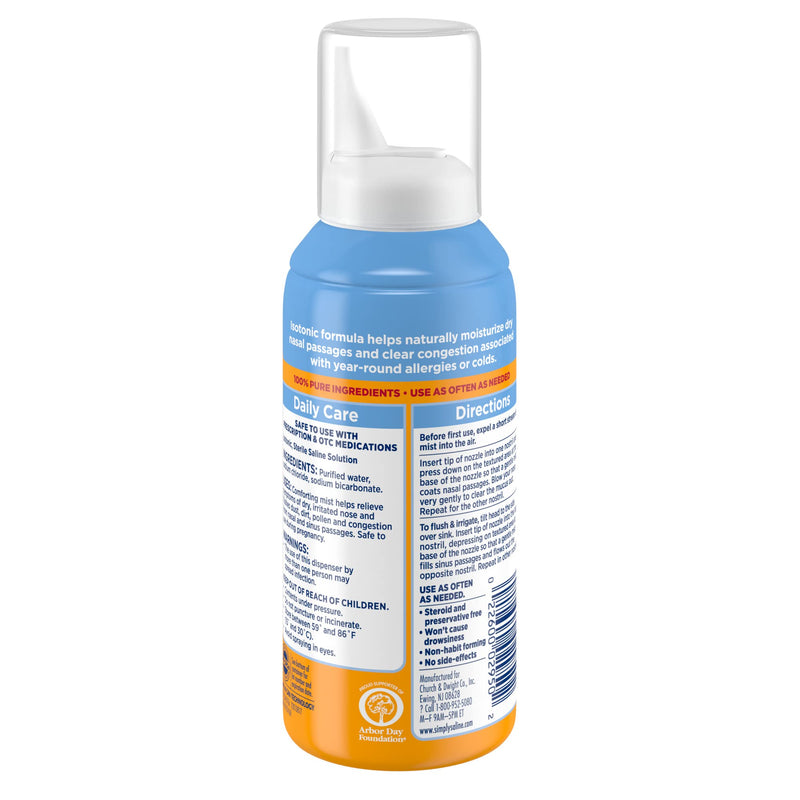 ARM & HAMMER Simply Saline Nasal Care Daily Mist 4.5oz – Instant Relief for Every Day Congestion – One 4.5oz Bottle 4.5 Fl Oz (Pack of 1) - NewNest Australia