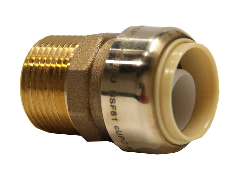 (Pack of 10) EFIELD 1/2 Inch x 1/2 Male Adaptor Push to Connect Pex Copper, CPVC With A Disconnect Clip, Brass No Lead-10 Pieces - NewNest Australia