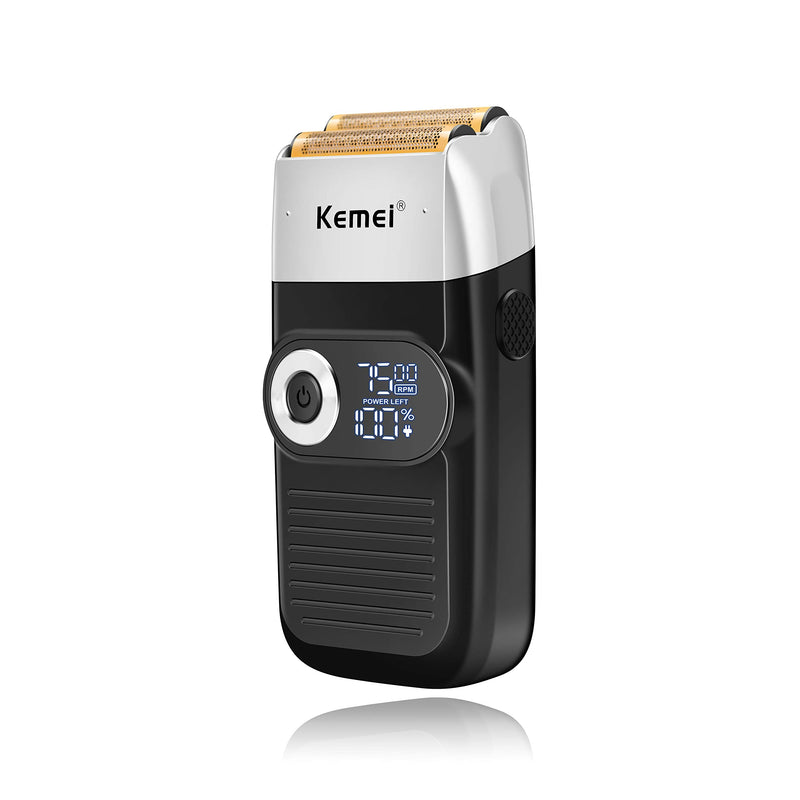 KEMEI Foil Shaver for Men Electric Razor with Bald Shaving Cordless Electric Shaver with LED Display Black - NewNest Australia