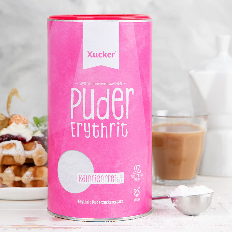 Xucker Puderxucker Erythritol 600G Can - Calorie-Free Sugar Substitute As A Vegan & Tooth-Friendly Powdered Sugar Alternative For Cooking And Baking I Erythritol Sugar-Free - NewNest Australia