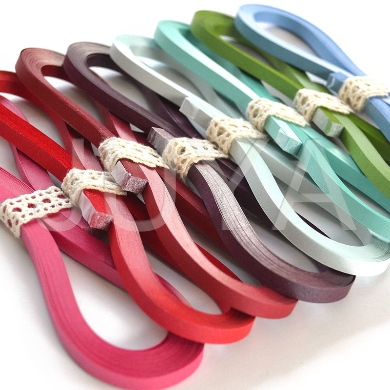 JUYA Metallic Paper Quilling Set 2/3/5/7/10mm Width Available (24 Colors, Paper Width 2mm) 24 Colors - NewNest Australia