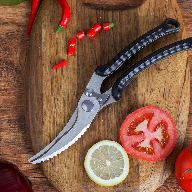 Kitchen Chicken Bone Shears, Stainless Steel Kitchen Scissors, Sharp Poultry Shears, Poultry Scissors with Non Slip Handle, for Cutting Chicken, Bone, Fish, Meat, Vegetable - NewNest Australia