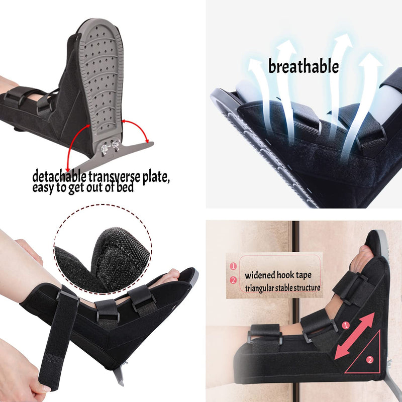 IBLUELOVER Drop Foot Night Splint Foot Drop Support boot Corrector Ankle fracture fixation Ankle Orthosis Stabilizer for Plantar Fasciitis Tendonitis, Broken Achilles Tendon,1pc Fit Left Right foot - NewNest Australia