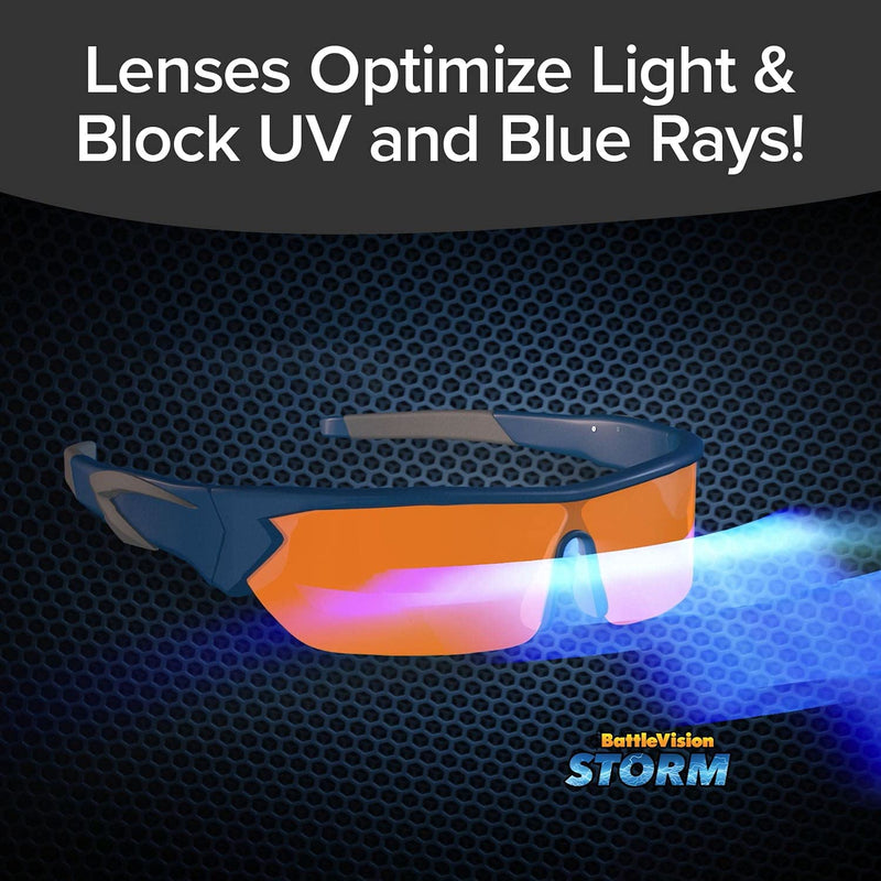 BattleVision Storm Glare-Reduction Glasses by BulbHead, See Clearly During Bad Weather Day or Night, Great for ALL Weather Conditions, Optimize Light & Block Blue Rays, Unisex Design, 2 Pairs - NewNest Australia