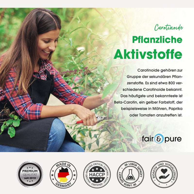 Fair & Pure® - carotenoid complex with beta-carotene - lutein - lycopene, among others - vegan - without magnesium stearate - 180 carotenoid capsules - NewNest Australia