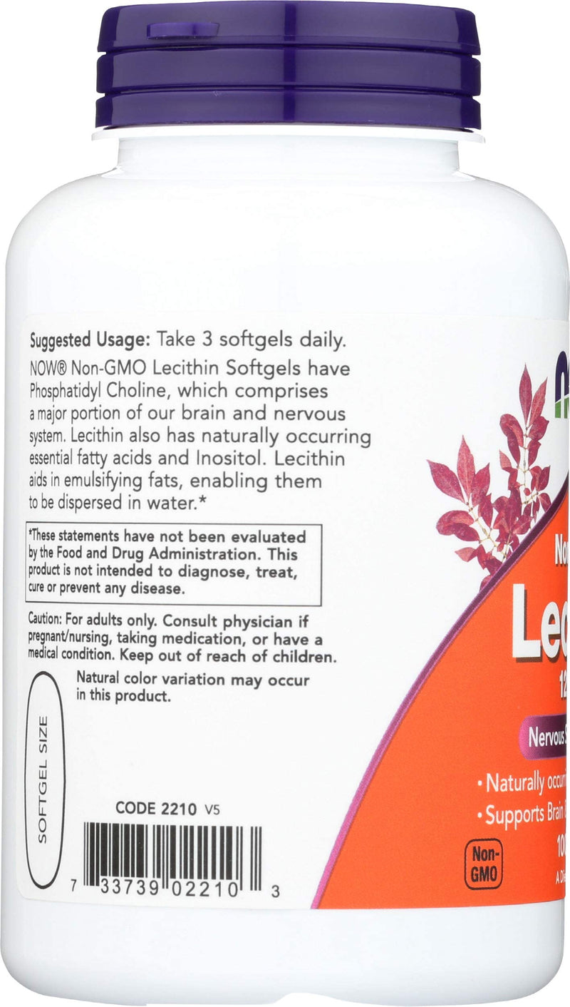 Lecithin 19 Grain 1200 mg Now Foods 100 Softgel - NewNest Australia