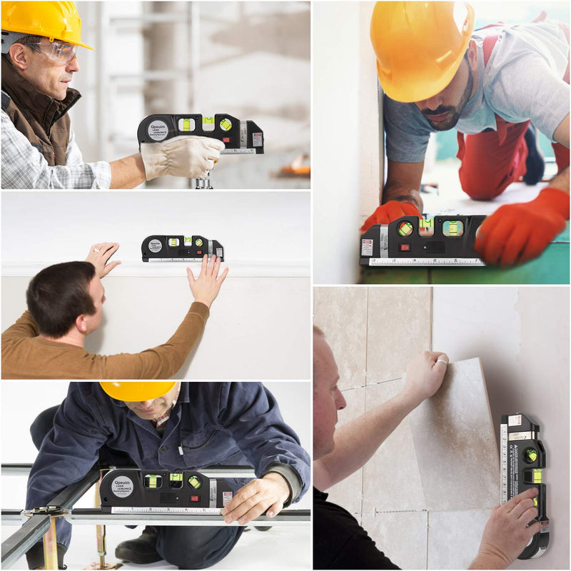 Laser Level Tool, Multipurpose Laser Level Kit Standard Cross Line Laser level Laser Line leveler Beam Tool with Metric Rulers by QPEUIM - NewNest Australia