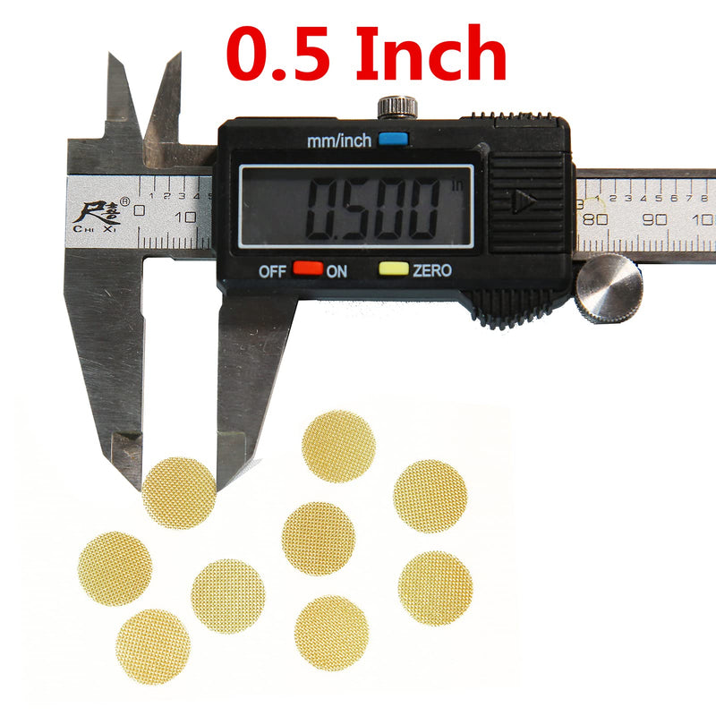 IKKKC 200 PCS 1/2 Pipe Screens, Brass Pipe Screen Filters 0.5 inch Metal Screens with Black Storage Box - NewNest Australia