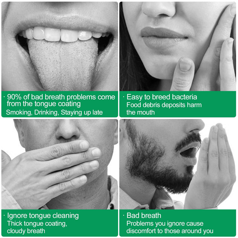 Fousenuk Tongue Cleaner 304 Stainless Steel Tongue Scraper Set Against Bad Breath Tongue Brush For Fresh Breath Tongue Cleaner With Handle For Adults And Children Pack Of 2 - NewNest Australia
