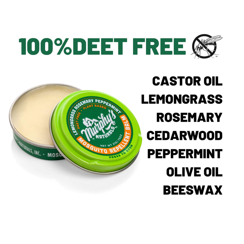 Murphy's Naturals Mosquito Repellent Balm | Plant Based, All Natural Ingredients | DEET Free | Travel/Pocket Size | 0.75 oz 1 0.75 Ounce (Pack of 1) - NewNest Australia