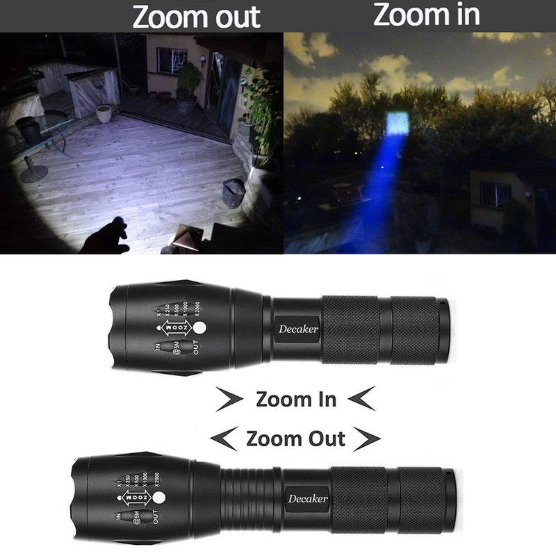 TC1200 Tactical Flashlight with Magnetic Base Super Bright 1200 Lumens 5 Light Modes Zoomable XML T6 LED Flashlights Torch,2-Pack - NewNest Australia