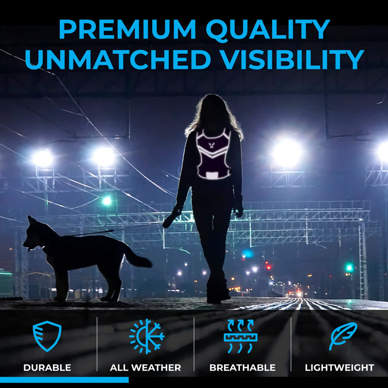 247 Viz Reflective Running Vest – Reflective Vest Running at Night for Walkers, Women & Men. High Visibility Reflective Gear, Cycling & Running Vest, High Vis Neon Safety, Small, Medium & Large Size Neon Pink - NewNest Australia