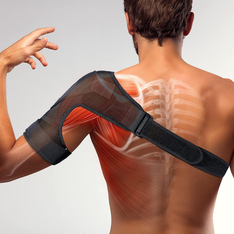 Thx4Copper Shoulder Brace Adjustable Compress Shoulder Orthotics For Shoulders Support Shoulder Pain Relief, Fits Left/Right Shoulder (Unisex, Pack Of 1) - S/M - NewNest Australia